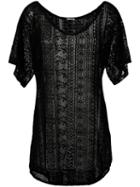 Blue Man Sheer Lace Kaftan, Women's, Size: G, Black, Polyamide/spandex/elastane