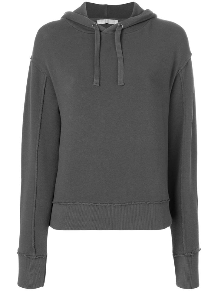 Vince Inverted Seam Hoodie - Grey
