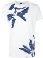 Diesel Tropical Print T-shirt, Men's, Size: Medium, White, Cotton