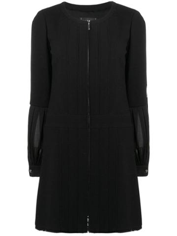 Chanel Pre-owned Puffy Cuffs Ribbed Dress - Black