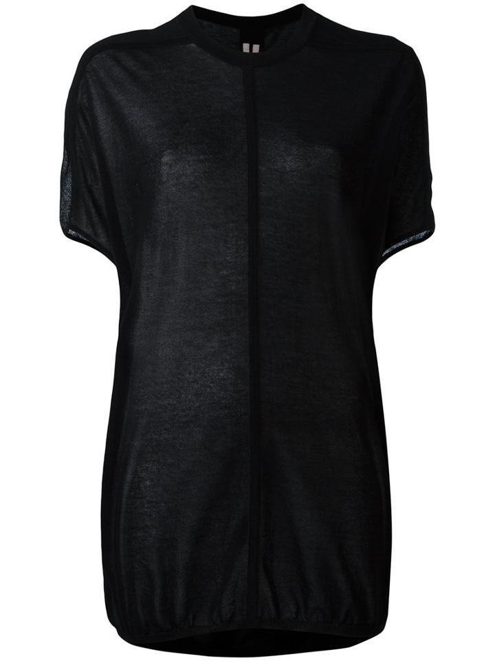 Rick Owens Oversized Knitted Top, Women's, Size: Large, Black, Cotton/polyamide