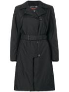Prada Vintage Fitted Trench Coat - Black