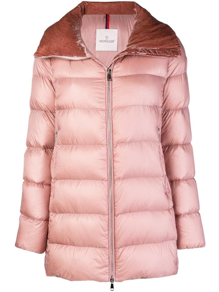 Moncler Zipped Puffer Jacket - Pink & Purple