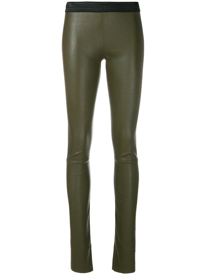 Drome Fitted Leather Leggings - Green
