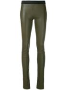 Drome Fitted Leather Leggings - Green