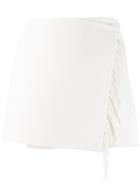 P.a.r.o.s.h. Fringe Detail Skirt - White
