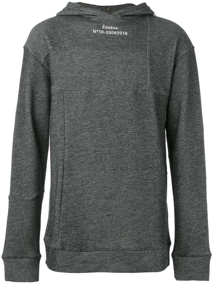 Études - Embroidered Logo Hooded Sweatshirt - Men - Cotton - S, Black, Cotton