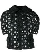 Comme Des Garçons Pre-owned Embroidered Sheer Jacket - Black