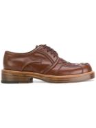 Walter Van Beirendonck Stitched Derby Shoes - Brown