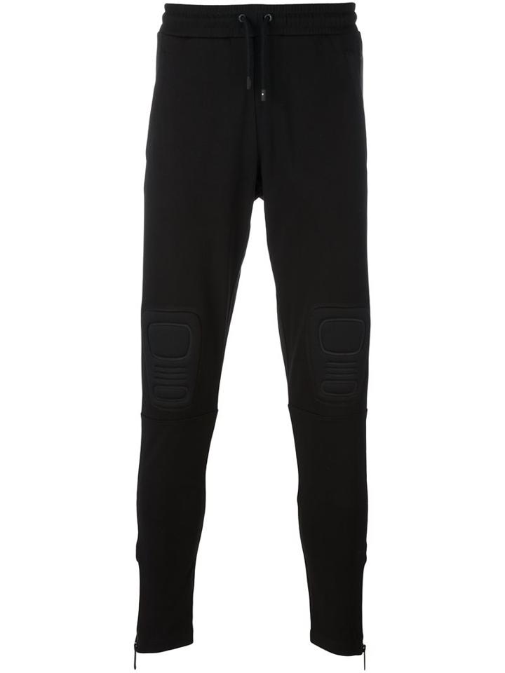 Marcelo Burlon County Of Milan Tapered Track Pants, Men's, Size: Large, Black, Cotton/polyester