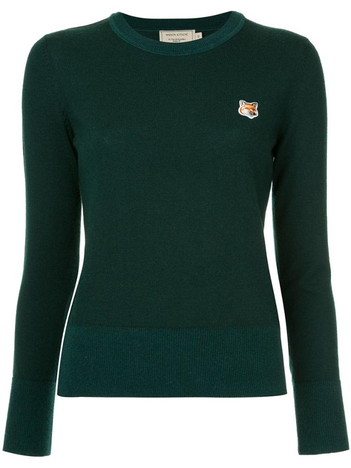 Maison Kitsuné Classic Crew Neck Sweater - Green