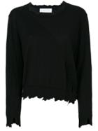 Iro Distressed Knitted Top - Black