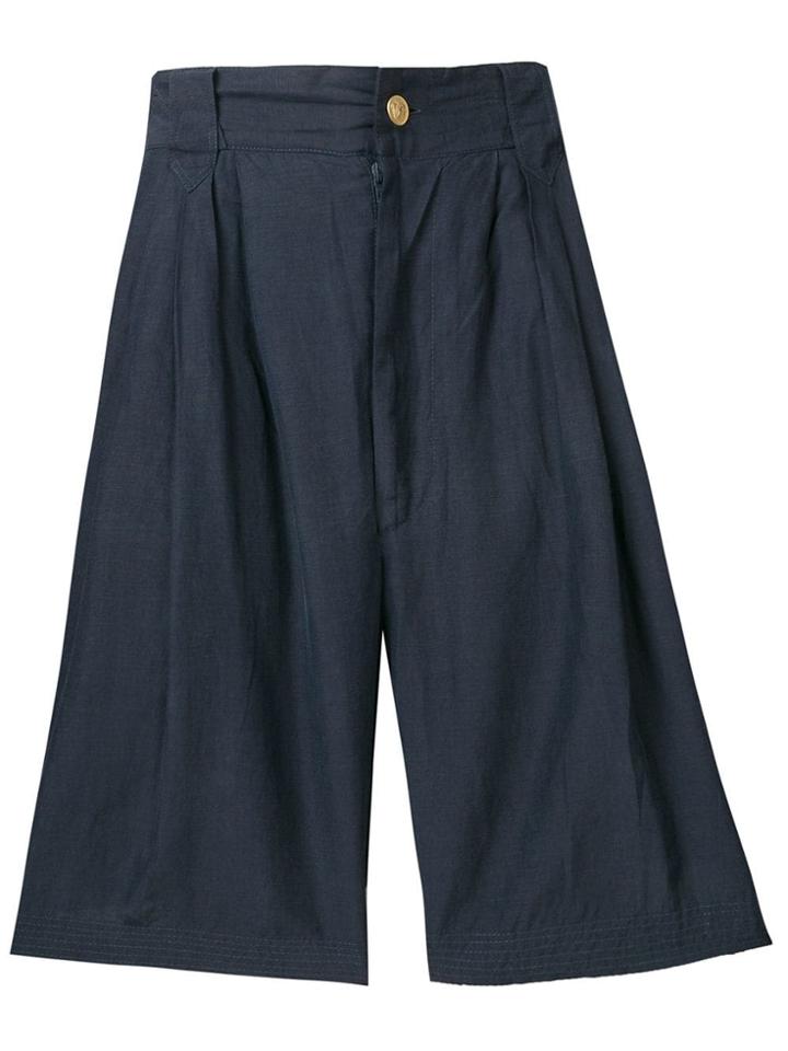 Versace Vintage 1980's Wide Shorts - Blue