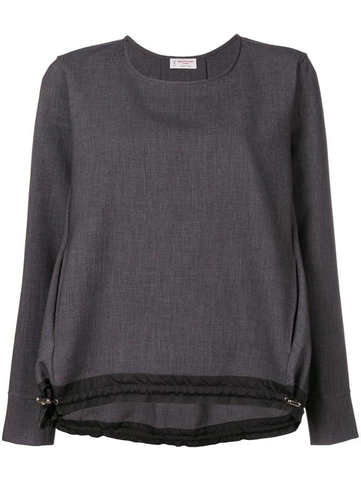 Alberto Biani Drawstring Blouse - Grey