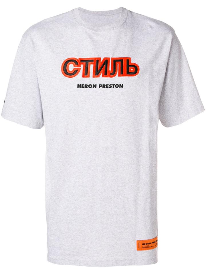 Heron Preston Slogan T-shirt - Grey
