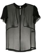 Andrea Bogosian Sheer Silk Blouse - Black