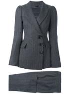 Ermanno Scervino Fitted Trouser Suit, Women's, Size: 40, Grey, Spandex/elastane/cupro/virgin Wool