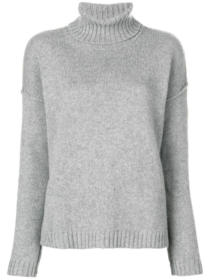 Crossley Roll Neck Sweater - Grey