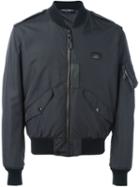 Dolce & Gabbana Classic Bomber Jacket, Men's, Size: 48, Blue, Nylon/polyester