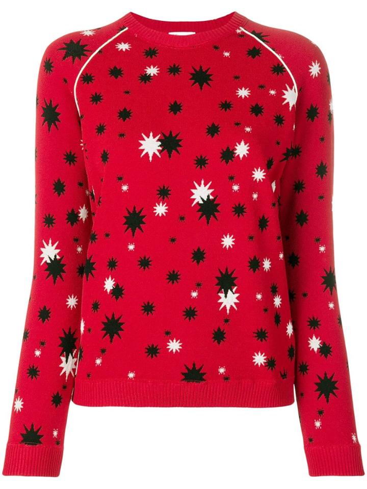 Red Valentino Star Pattern Knit Sweater