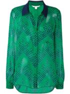 Diane Von Furstenberg 'lorelei Two' Shirt, Women's, Size: 8, Green, Silk/polyester