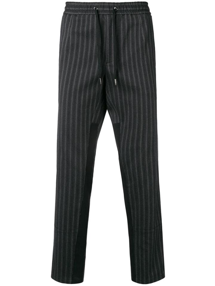 Dolce & Gabbana Pinstriped Track Pants - Black
