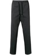Dolce & Gabbana Pinstriped Track Pants - Black
