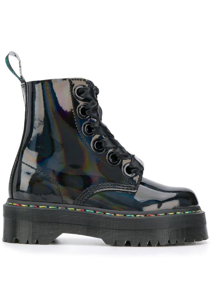Dr. Martens Mollyrainbow Combat Boots - Black