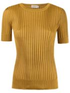 Gig Ribbed Knit Blouse, Women's, Size: Gg, Yellow/orange, Viscose