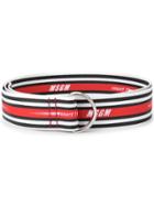 Msgm Striped Adjustable Belt - Multicolour
