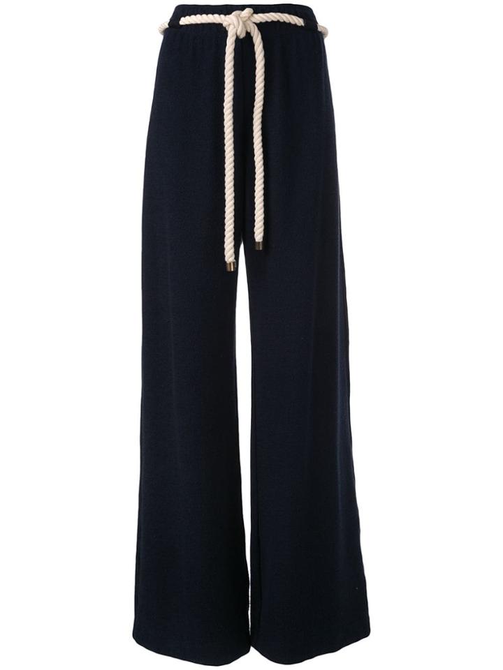 Monse Cord Tie Palazzo Trousers - Black