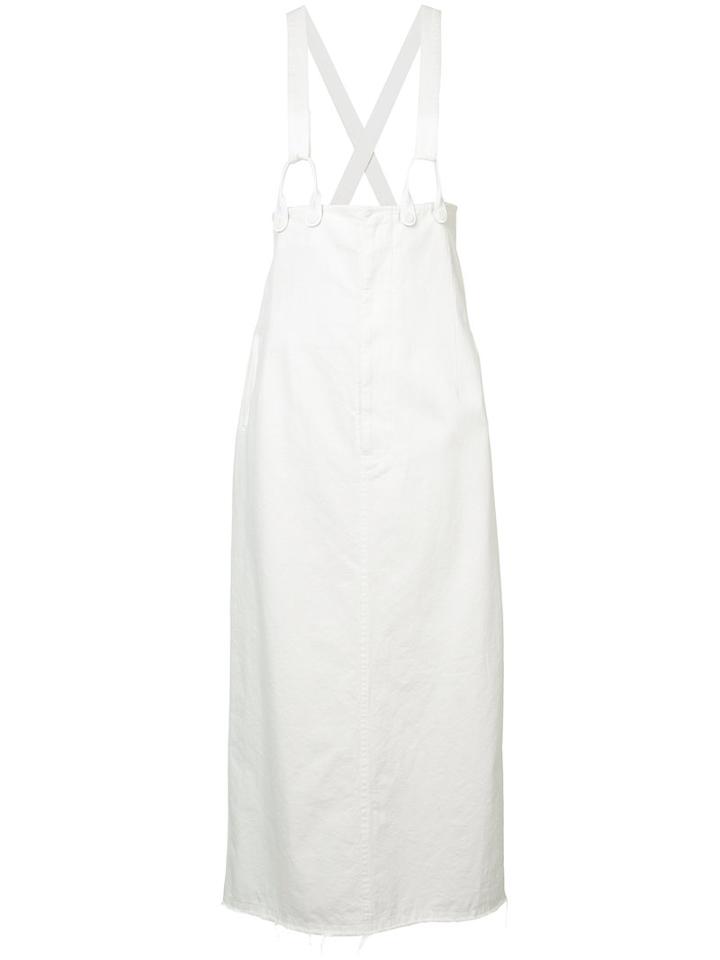Y's - High Waist Suspender Skirt - Women - Cotton - 2, White, Cotton