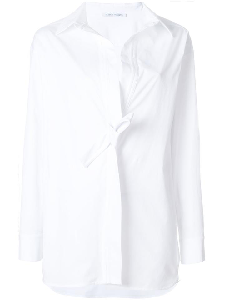 Alberta Ferretti Front Knot Shirt - White