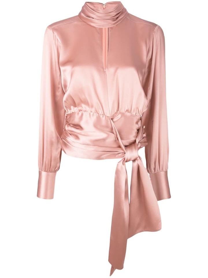 Cinq A Sept Wrap Waist Blouse - Pink