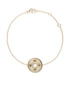 De Beers 18kt Yellow Gold Talisman Lucky Coin Diamond Bracelet