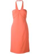 Antonio Berardi - V Plunge Dress - Women - Silk/polyester/spandex/elastane/rayon - 44, Yellow/orange, Silk/polyester/spandex/elastane/rayon