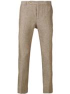 Entre Amis Cropped Tapered Trousers - Neutrals