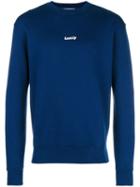 Ami Paris Sweatshirt With Family Embroidery - Blue