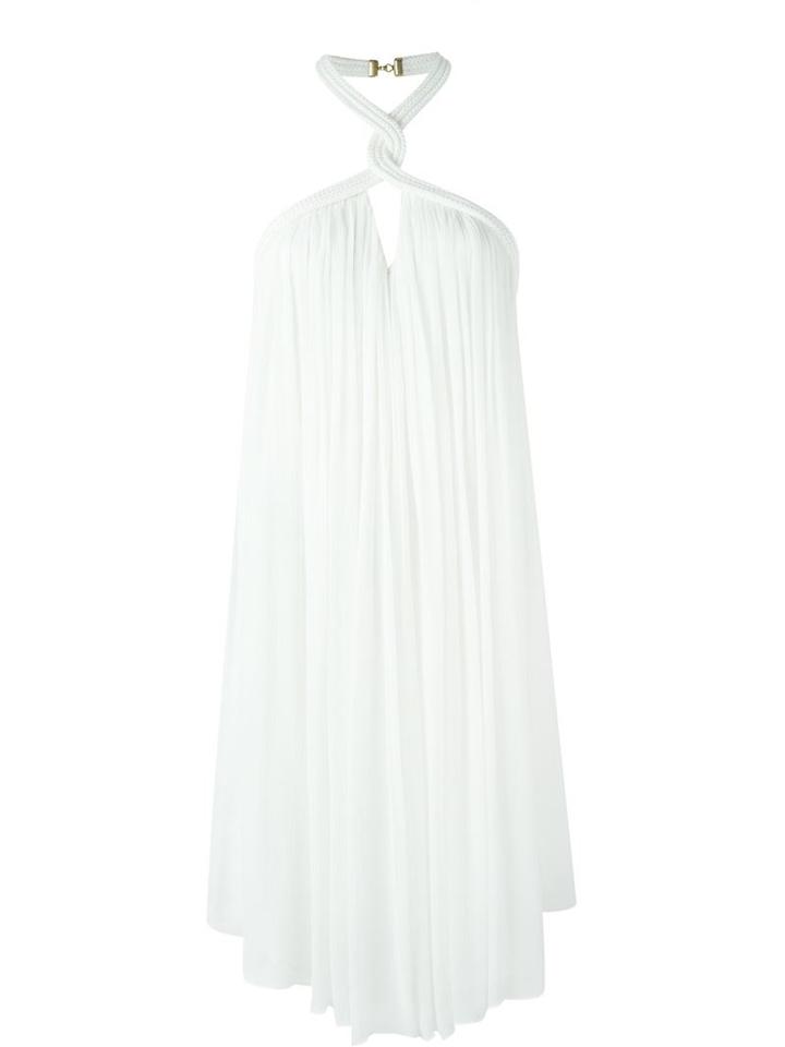 Jay Ahr Rope Detail Halterneck Dress, Women's, Size: 38, White, Silk/nylon