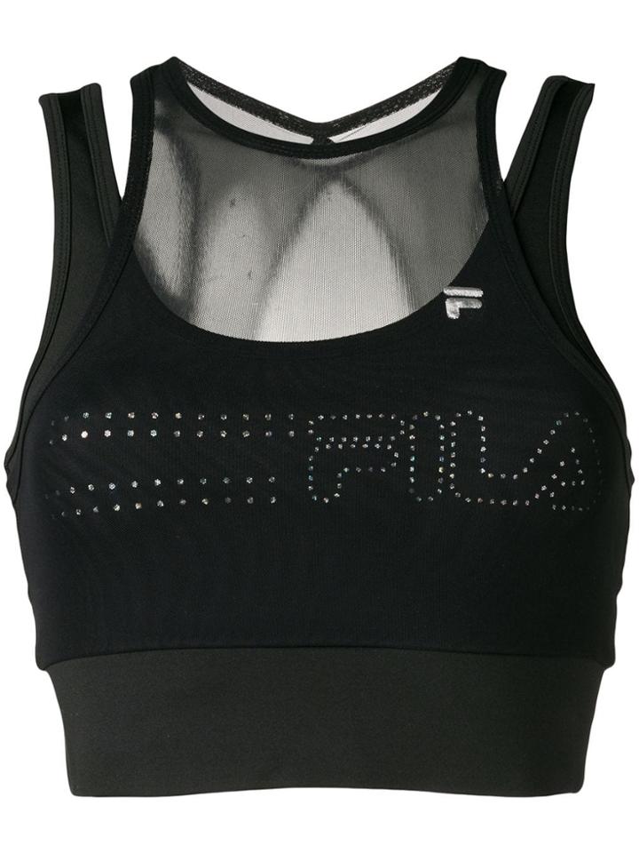 Fila Sheer Panel Top - Black