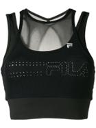 Fila Sheer Panel Top - Black