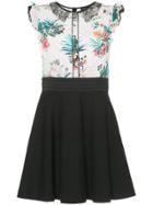 Loveless Tropical-print Flared Mini Dress - Multicolour