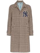 Gucci Ny Yankees Houndstooth Coat - Brown