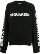 Dsquared2 Logo Print Oversized Sweatshirt - Black