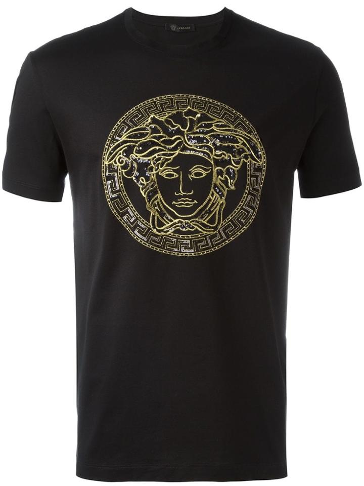 Versace Classic Medusa Sequin T-shirt - Black