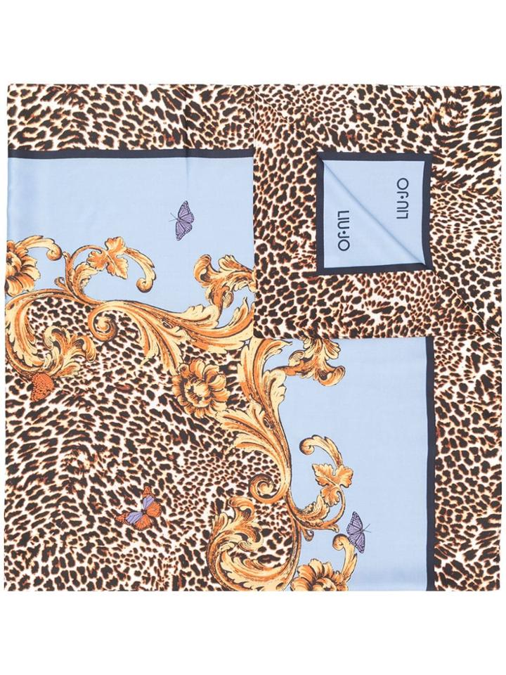 Liu Jo Square Printed Scarf - Blue