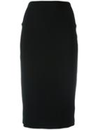 Norma Kamali Classic Straight Skirt - Black