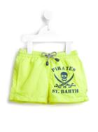 Mc2 Saint Barth Kids Tender Pirate Swimming Shorts, Boy's, Size: 10 Yrs, Green