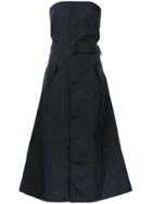 Yang Li Strapless Buttoned Dress - Black