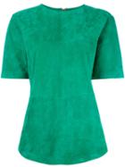 Balmain Plain Top, Women's, Size: 38, Green, Lamb Skin